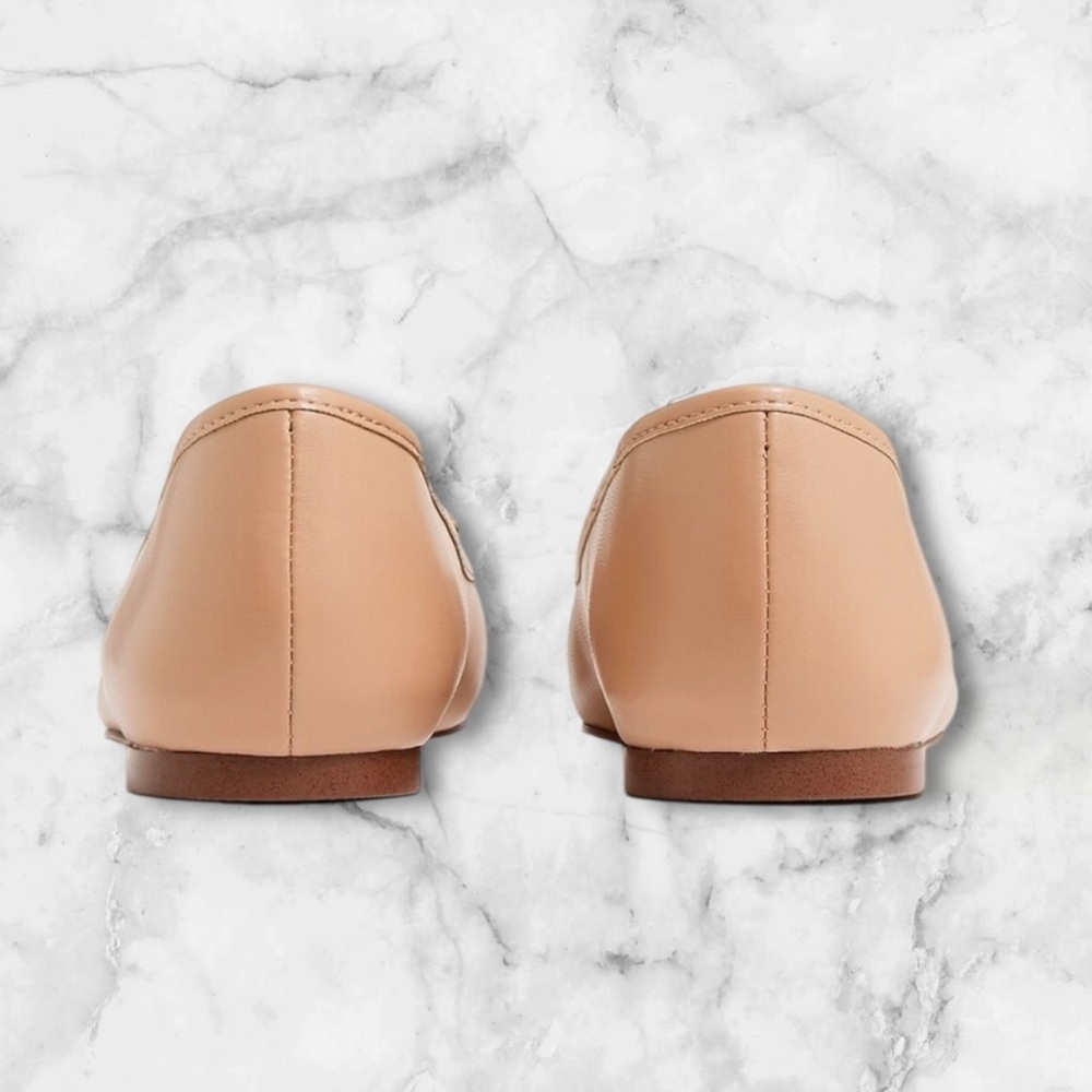 🆕J. Crew Tan and Flats with Black Rounded Toe and Bow Detail - Picture 4 of 16
